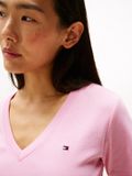 Tommy Hilfiger Dames T-shirt Katoen Korte mouw XS Roze Herfst/Winter 2026