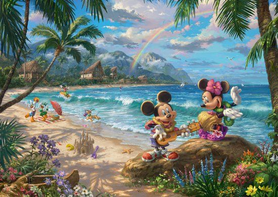Schmidt legpuzzel Mickey en Minnie Mouse Hawaii - 1000 stukjes Disney