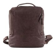 HAROLD'S Leren Laptop rugzak Submarine Notebook Backpack Brown Donkerbruin