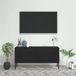 Maison Exclusive - meuble TV, noir, 105x35x50 cm, acier