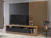 CELIA DELUXE Meuble TV-HiFi 3 tiroirs chêne wotan/noir