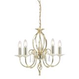 Elstead Lighting LED Kroonluchter | 5X E14 Max 60W | Dimbaar | Polished Brass