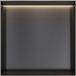 Hotbath &More Inbouwnis - 30 x 30 x 10 cm - Frameless - met LED-verlichting - Geborsteld Zwart PVD