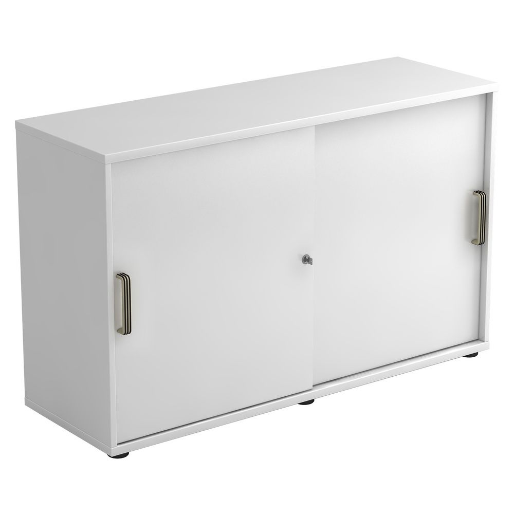 Schuifdeurkast - Wit - 120 x 40 x 74,8 cm - Beta 1752S