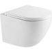 Kielle – Cuvette WC suspendu compact Vortex Rimless+ avec abattant Softclose – Dimensions 490x360mm – Fixations cachées – 30102010sset1