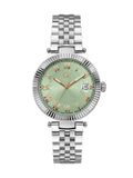 Gc Flair Large Size Metal Analoog Quartzhorloge Zilverkleurig Kast Gemaakt Van 100% Roestvrij Staal En Een Armband Van 100% Roestvrij Staal 38 Z36003L9MF