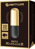 PRETTY LOVE Golden Rechargeable Bullet Vibrator