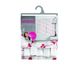zachtheid Paar rechte, lussen 2 x 60 x 90 cm, voile, zandkleuren, kleine bloem, wit/rood