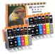 Canon 12 cartouches d'encre pour PGI-525/CLI-526, XL, Pixma IP4840, MG5140