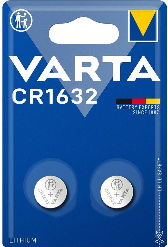 Varta CR1632 3V Lithium Knoopcelbatterijen (2 Stuks)