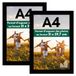Americanflat A4 Fotolijst met Schokbestendig Glas - Set van 2