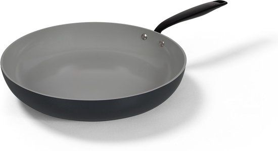 BE Living Koekenpan - Ø 30 cm - Keramisch - PFAS Vrij Anti Aanbak - Inductie - Zwart