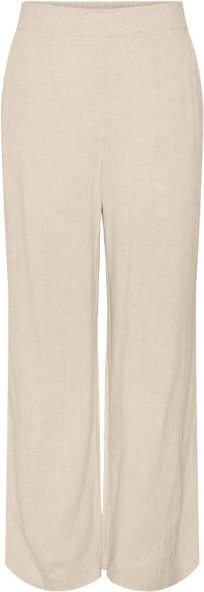 PIECES PCVINSTY HW LINEN PANT NOOS BC Dames Broeken - Oatmeal - Maat M/32