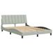 Hanko Cadre de lit sans matelas 140x190 cm velours gris clair