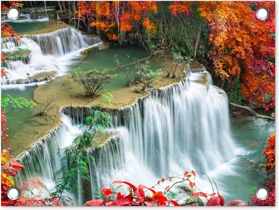 GreatGardenPosters Tuinposter Waterval - 40x30 cm - Tuindecoratie - PVC