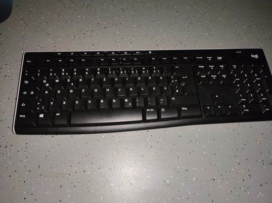 Logitech K270 draadloos QWERTZ toetsenbord - Zwitserse layout - Zwart