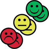 Smit Visual Supplies B.V. Magneet smiley 75mm 2x geel 2x groen 2x rood