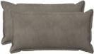 vidaXL - Kussensloop - 2 stuks - HOUTEN - Lichtgrijs - 40 x 80 cm - Fluweel