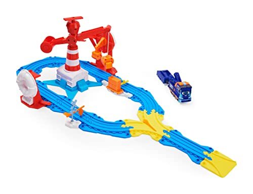 Mighty Express Het havenstation, Milo Il Mechanico exclusief, speelgoed voor kinderen 3+