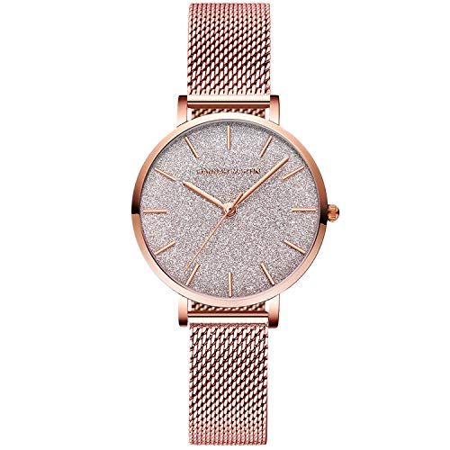 RORIOS Women Watches Analoge Kwarts Horloges Roestvrij Stalen Mesh Armband Dames Horloges Elegante Watch for Women ladies