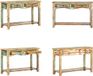 vidaXL Wandtafel 120x40x75 cm massief gerecycled hout
