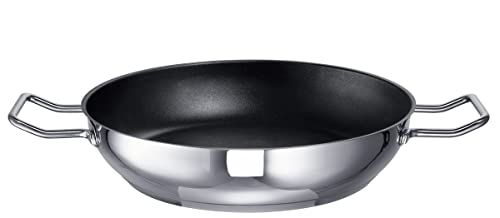 Schulte-Ufer Industar Stoofpan met Handgrepen van Roestvrij Staal, Zilver-Zwart, 28 cm