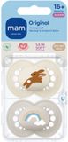 MAM Original Pure Silikon Fopspeen 16+ mnd Beige - 2 stuks