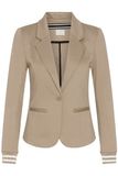 KAFFE Blazer pour femmes à un bouton, revers, coupe ajustée, poignets côtelés, blazer pour femmes