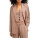 AllSaints Blazer en cuir Deri Lyn Marron Taille : 10