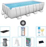 Bestway Rechthoekig Power Steel Zwembad - 488 x 244 x 122 cm - Grijs