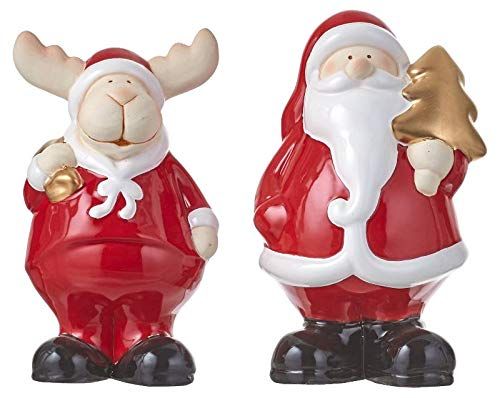 Edelman Rendier 20 cm Kerstman - Meerkleurig - 8718861485776