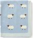 Bol Couverture pour bébé 100% Coton 80x100cm double face multifonctionnel couverture doudou mouton pour poussette doux bleu