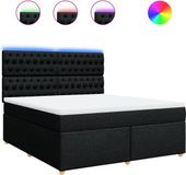 vidaXL Boxspring met matras - Zwart - 180x200 cm