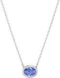 Swarovski Constella ketting, Oval-slijpvorm, Blauw, Rodium toplaag