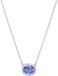 Swarovski Constella ketting, Oval-slijpvorm, Blauw, Rodium toplaag
