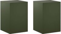 vidaXL Plantenstandaard 2 stuks Olijfgroen 40 x 40 x 60 cm Staal