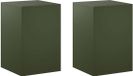 vidaXL Plantenstandaard 2 stuks Olijfgroen 40 x 40 x 60 cm Staal