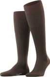 FALKE Milano met klimaatactieve zool katoen kniekousen heren bruin - maat 45-46