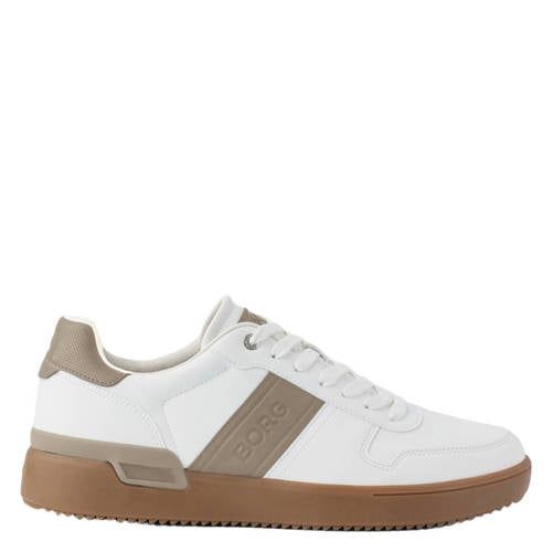 Björn Borg Spin WB Sneaker Heren Lage Schoen Mannen - Wit Beige - Maat 44