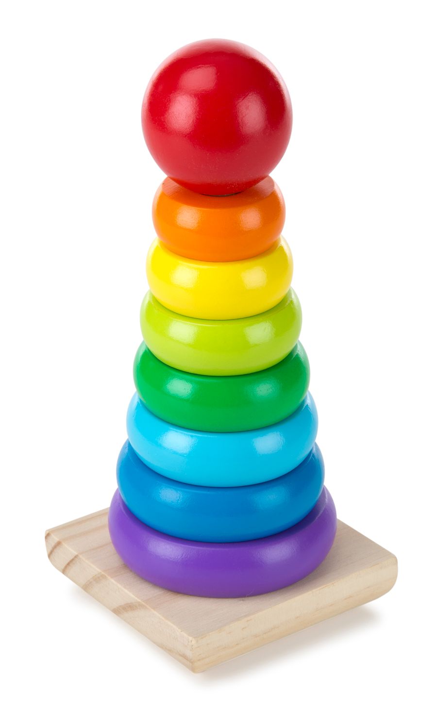 Melissa & Doug Houten Stapelaar Regenboog kleuren