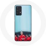 Maniacase Hoesje voor Samsung Galaxy A32 5G La casa de papel Berlijn Rio en Tokio Blauwe Achtergrond