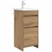 vidaXL Badkamermeubel met Wasbak Artisanaal eiken 42 x 40 x 84,5 cm