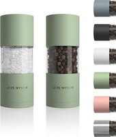 LARS NYSØM Zout- en pepermolenset met keramische molen Sage - aluminium