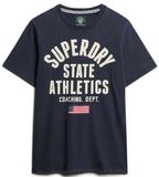 Superdry Vintage Athletic Essential Grafisch T-shirt Heren Blauw S