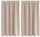 vidaXL Blackout Gordijnen met Ringen 2 st Taupe 140 x 140 cm Polyester
