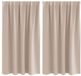 vidaXL Blackout Gordijnen met Ringen 2 st Taupe 140 x 140 cm Polyester