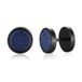 Mendes Lookinggoodtoday Heren oorbellen Zwart Mendes Edelstaal Gravel Blauw