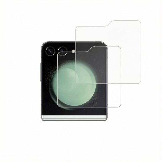 Accezz Screen Protector - Geschikt voor Samsung Galaxy Z Flip 5 / Z Flip 6 / Z Flip 7 FE - 2 Pack Glass Screenprotector