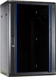 DSIT 18U wandkast met glazen deur 600x450x900mm (BxDxH)