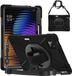 Selected by GSMpunt.nl Hoes Geschikt voor Xiaomi Pad 7 / 7 Pro - Back Cover met Handriem - 360° Draaibare Kickstand Standaard - Beschermhoes Zwart